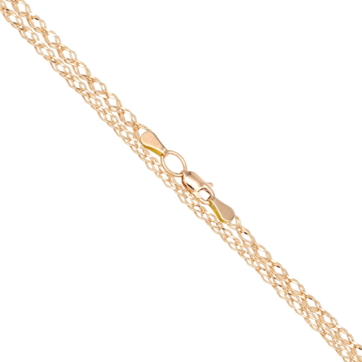 3dd9c2abe40398c44c940da1067da70ejpg - Mezola OÜ Close-up of a delicate gold rope chain necklace with a lobster claw clasp on a white background.