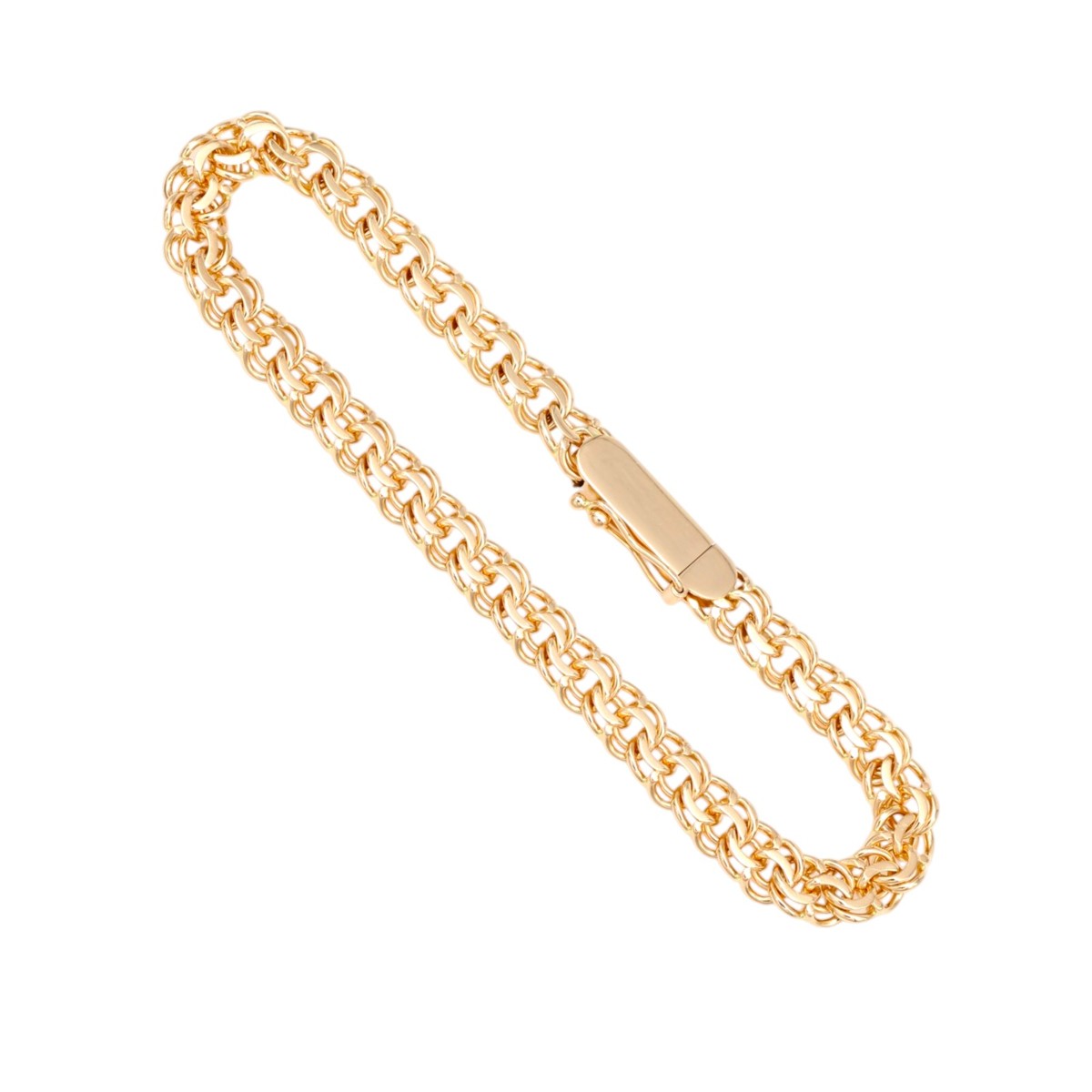 44206723b901429bf0dbe2f1be606f89jpg - Mezola OÜ Gold-tone chain bracelet with a lobster clasp on a white background