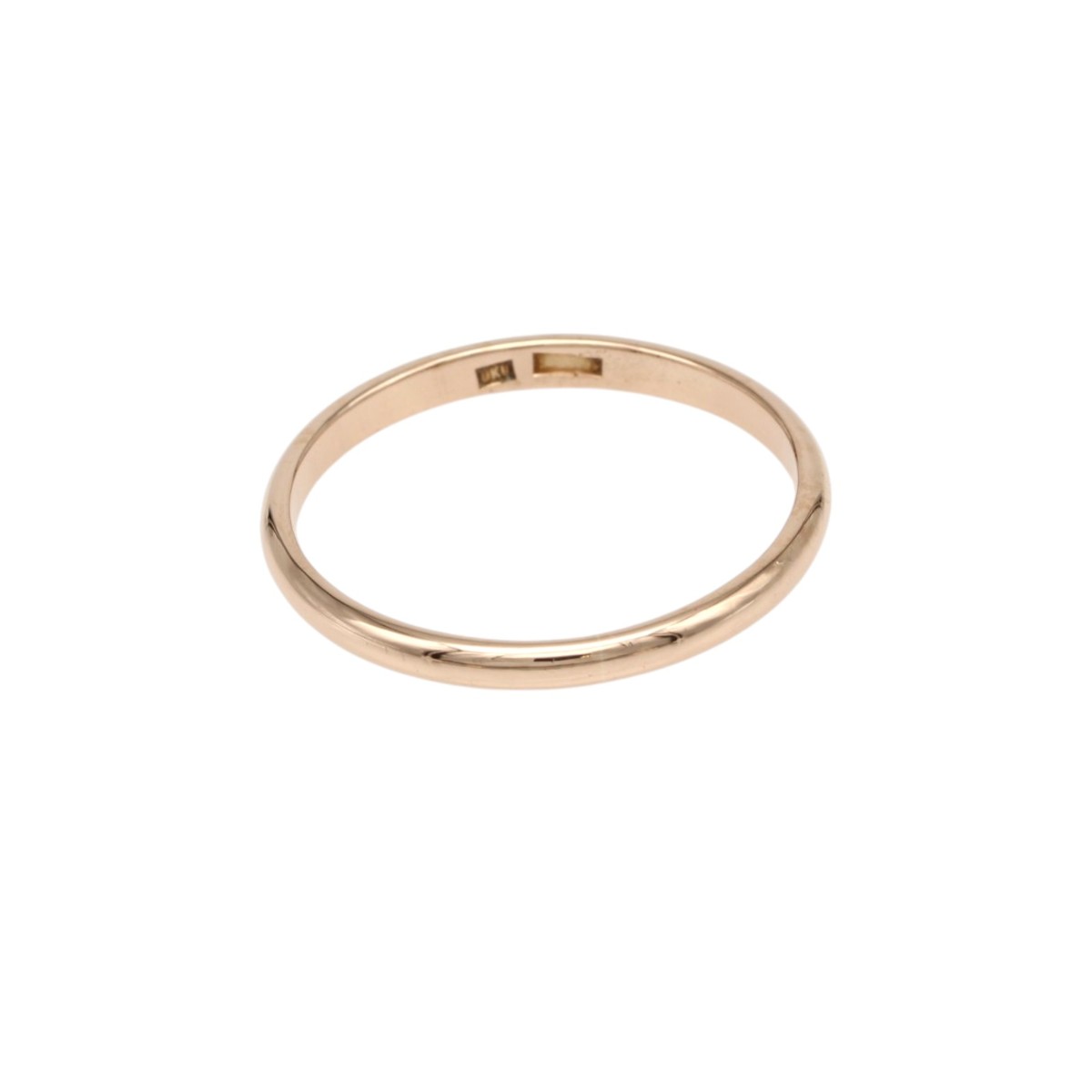58929ab1f06952c17ea46cf7330287acjpg - Mezola OÜ Rose gold wedding band ring on a white background, smooth and polished.