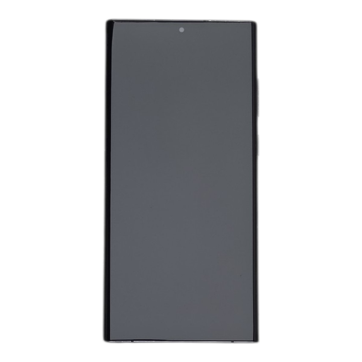 7ff70e092e13d4b3486308aa7d74a3fejpg - Mezola OÜ Front view of a tall black smartphone with the screen off (dark gray display).