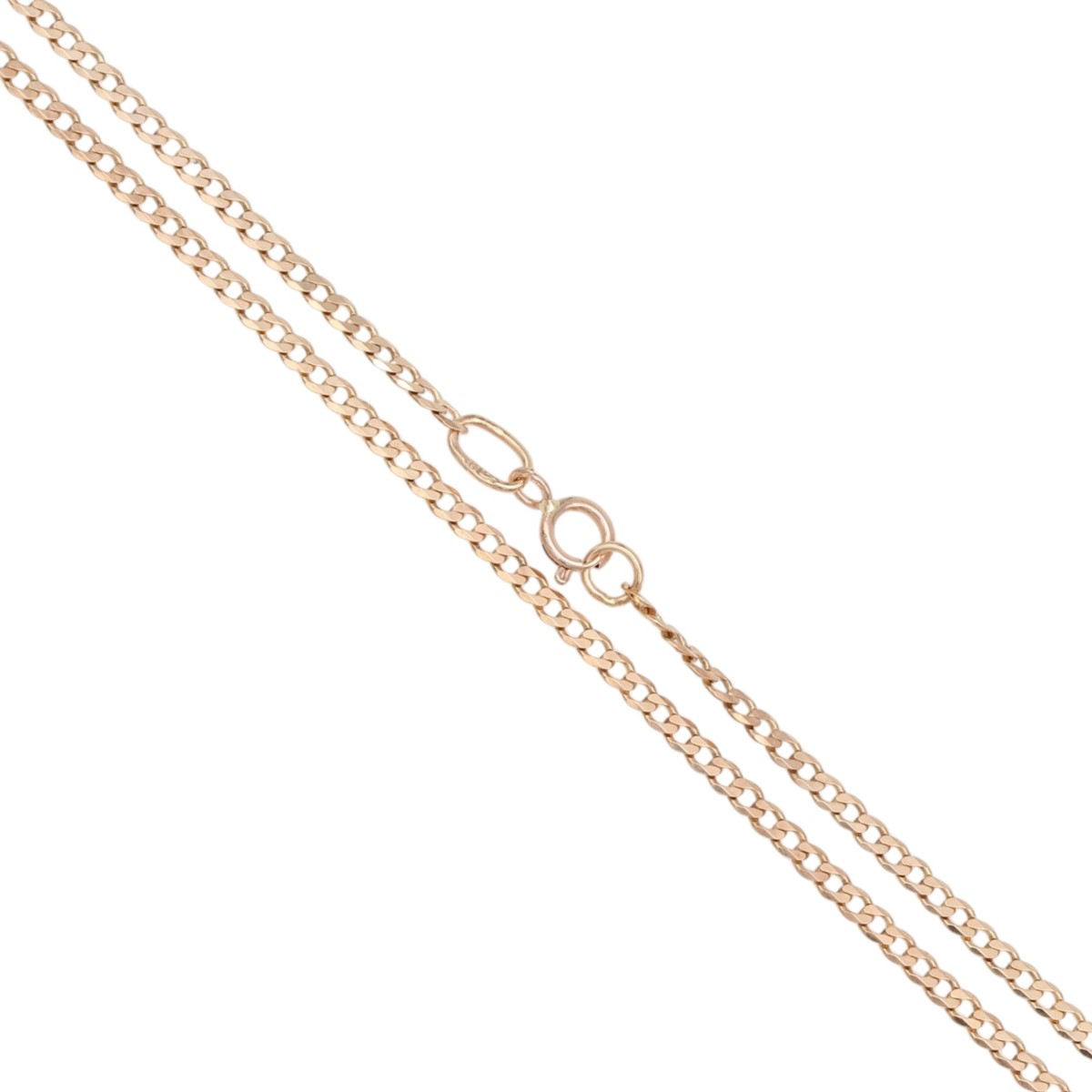 b6ef54b4e505eca7aa970206331800edjpg - Mezola OÜ Rose gold chain necklace with interlocking oval links and a circular clasp.