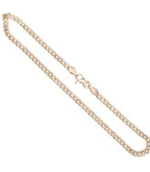 Gold-tone curb chain necklace with a lobster-claw clasp.