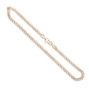 Gold-tone curb chain necklace with a lobster-claw clasp.