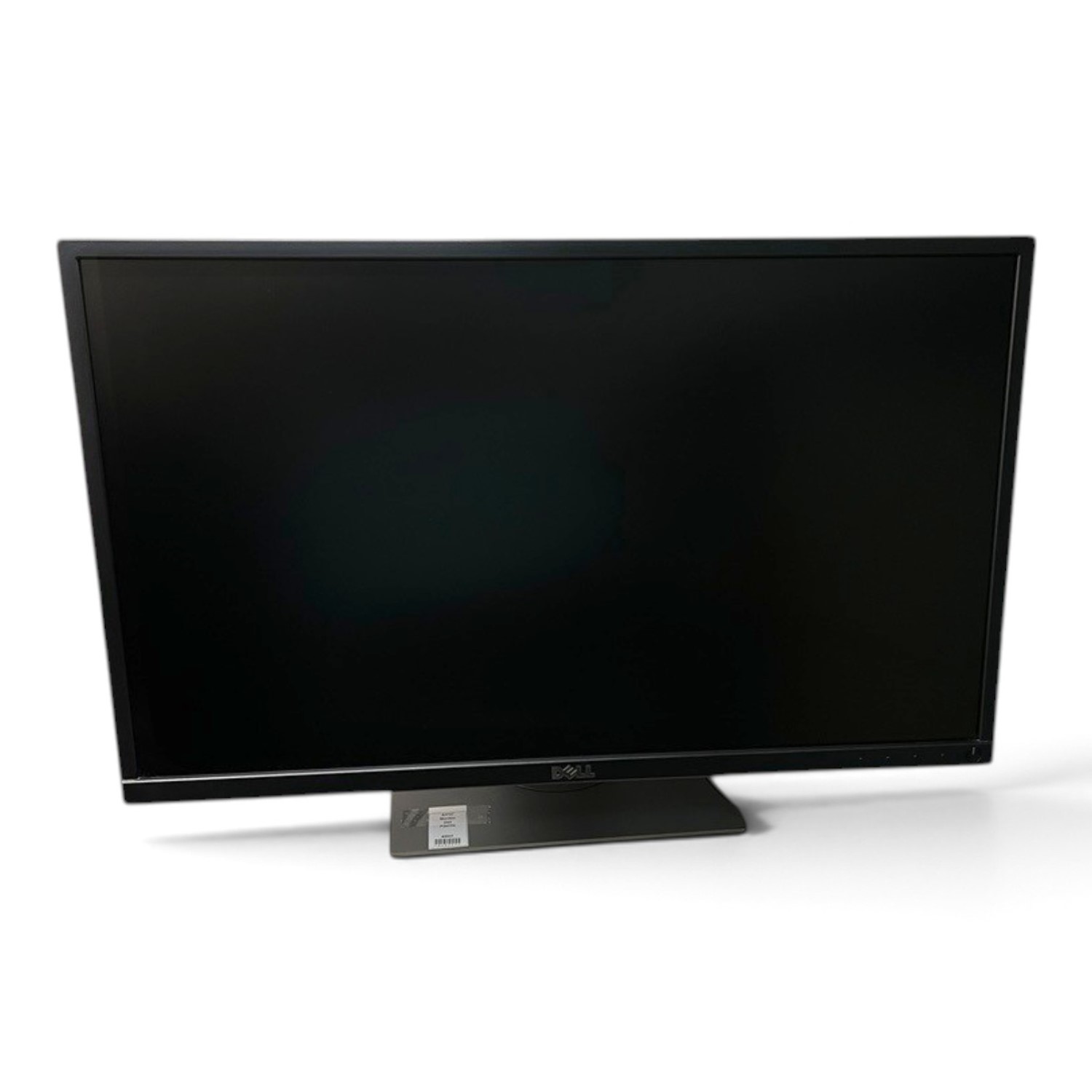 35cdd4372aad29ec5f93b5ace6d77597jpg - Mezola OÜ Dell computer monitor on a base with a blank black screen, turned off.