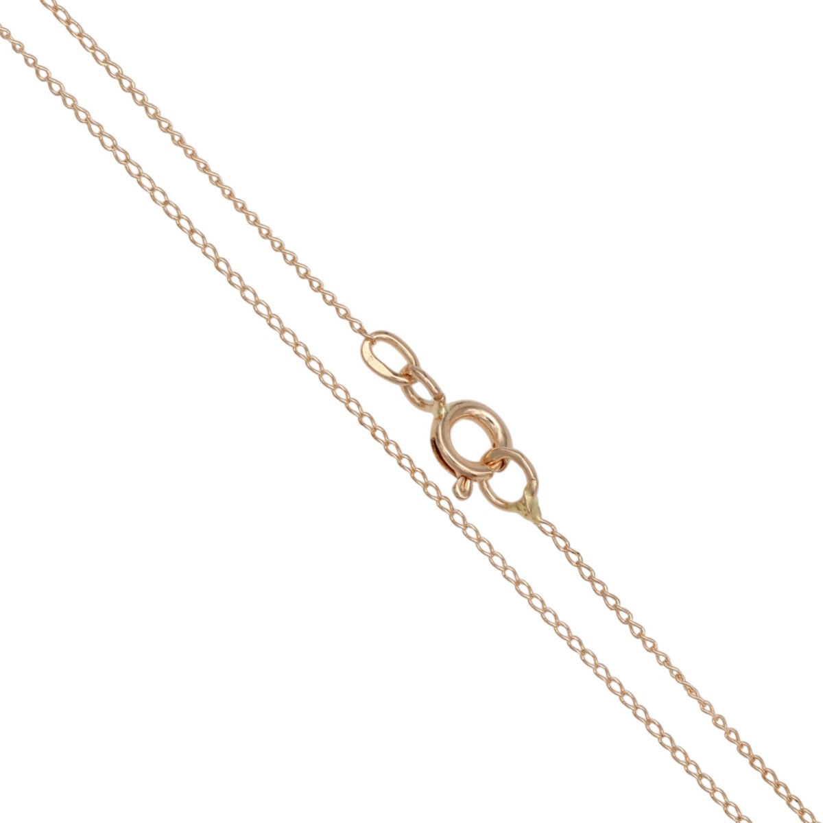 73b477cb5d139bd778e2a7ce49433d79jpg - Mezola OÜ Rose gold delicate chain necklace with a small lobster clasp on a white background.