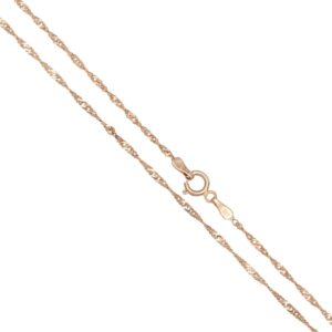 Rose gold twisted chain necklace with a lobster clasp