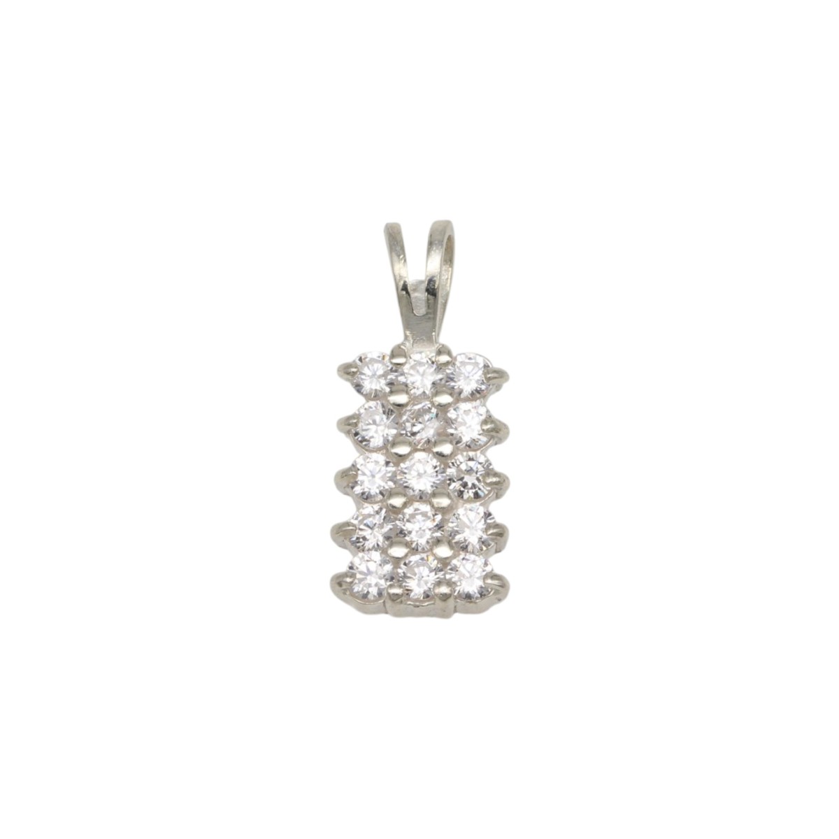 b7f48af00a435574b08e397976f1ba8cjpg - Mezola OÜ Silver pendant with a vertical cluster of small round diamonds set in a cascading rectangular shape