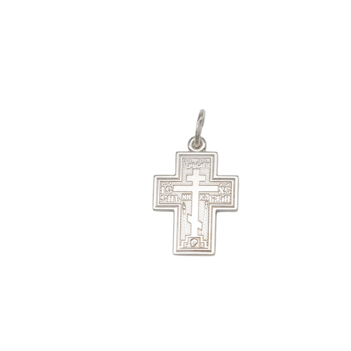 dbae842dc2d0eebc6926d15505edafe3jpg - Mezola OÜ Silver cross pendant with a raised border and an inner engraved pattern, hanging loop at the top