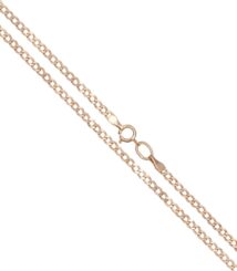Rose gold chain with a lobster-claw clasp (two parallel links)