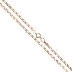 Rose gold chain with a lobster-claw clasp (two parallel links)