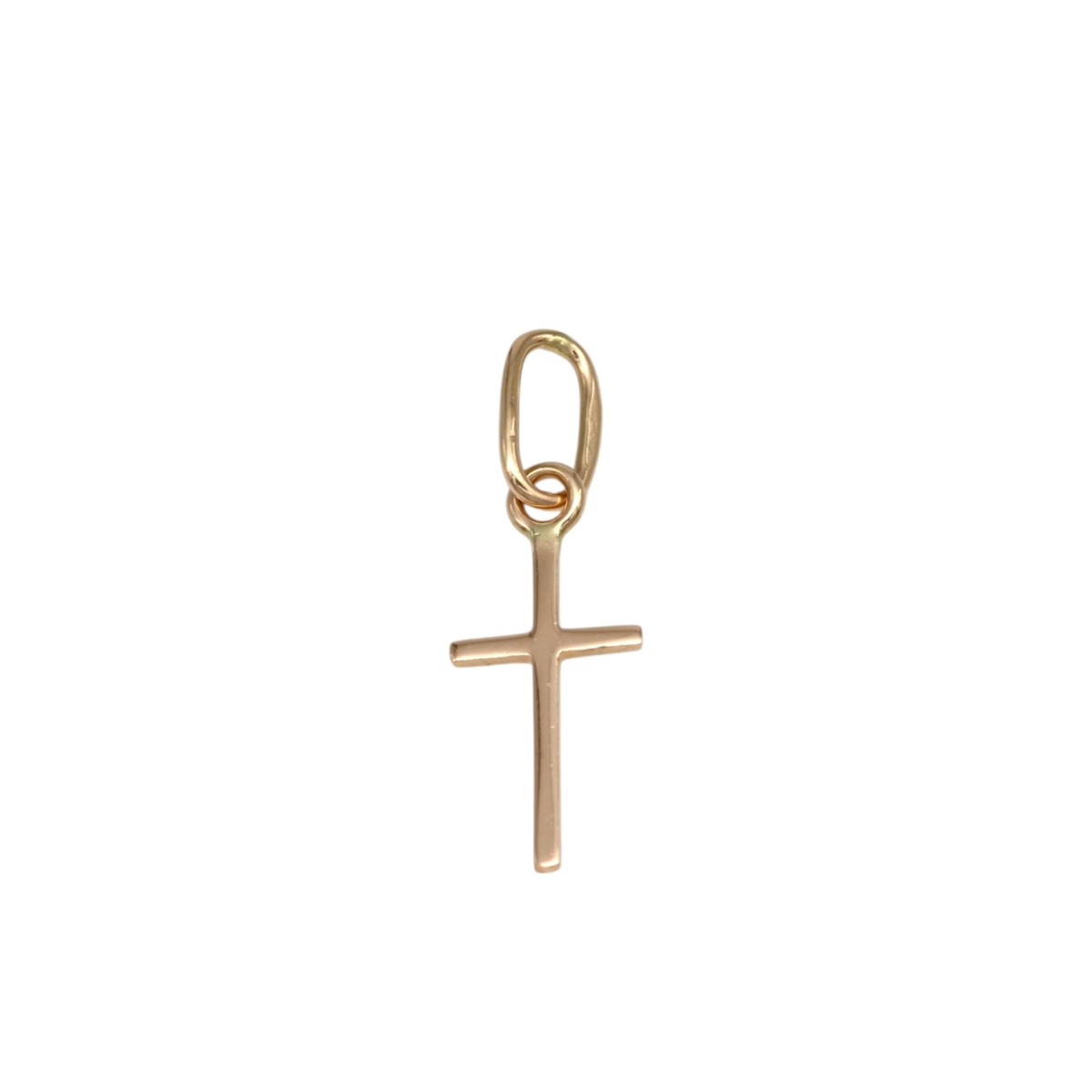 2b8c8e66a6e083c43fbb6dfceab77434jpg - Mezola OÜ Gold cross pendant with a small loop at the top for a chain, minimalist religious jewelry piece