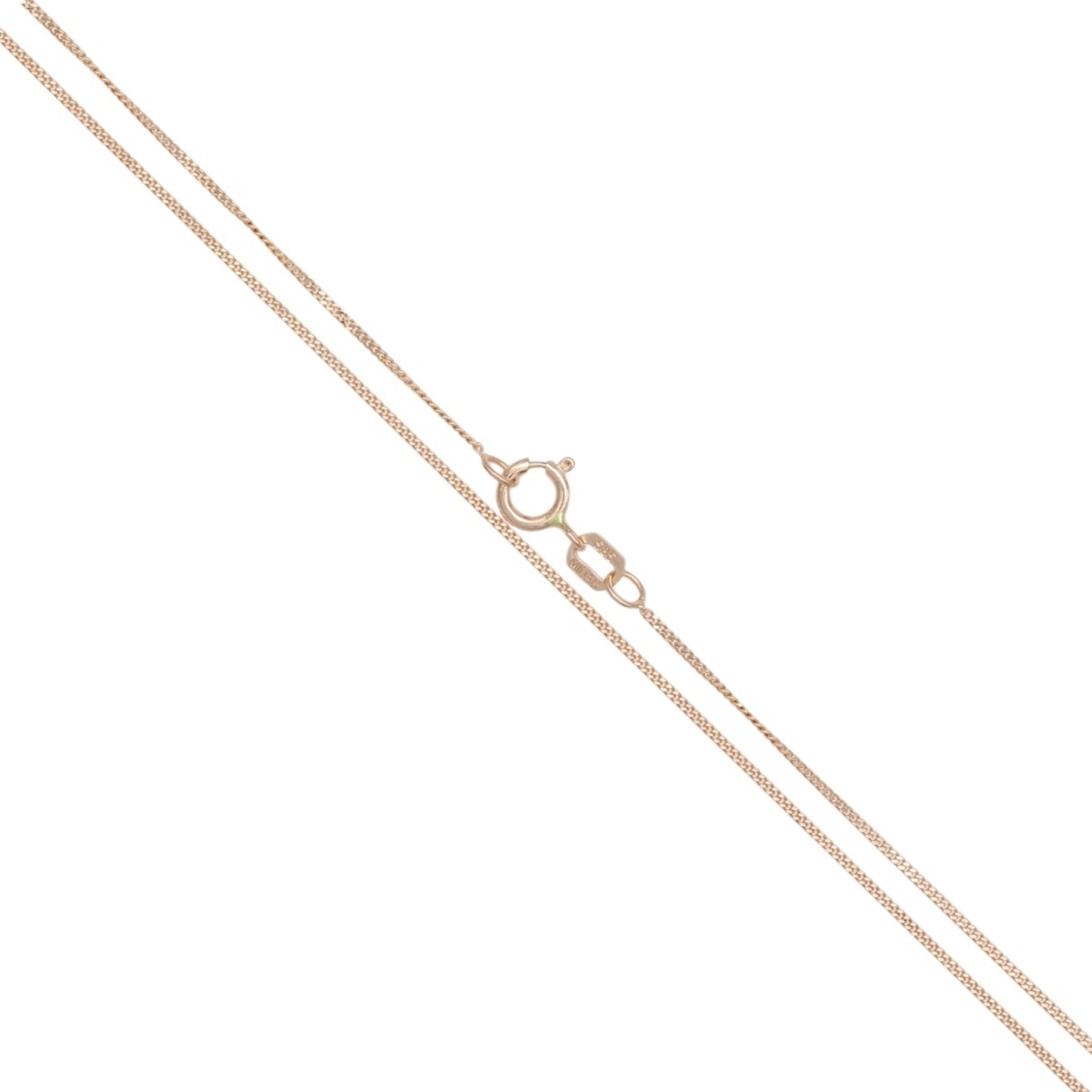 2cb8e9e461a62dd87ab2fb050053ae8fjpg - Mezola OÜ Rose gold chain necklace with a spring ring clasp, close-up view