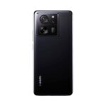 Back of a dark smartphone showing a square camera module with two large lenses and a flash (top left). Camera system contrasts with glossy surface. Sleek, premium design.