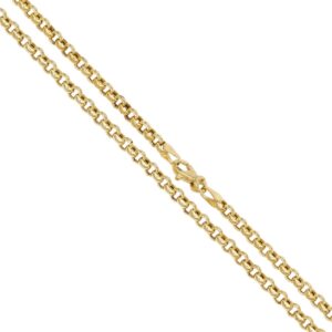 Two gold-tone chain necklaces with interlocking links and lobster clasps.